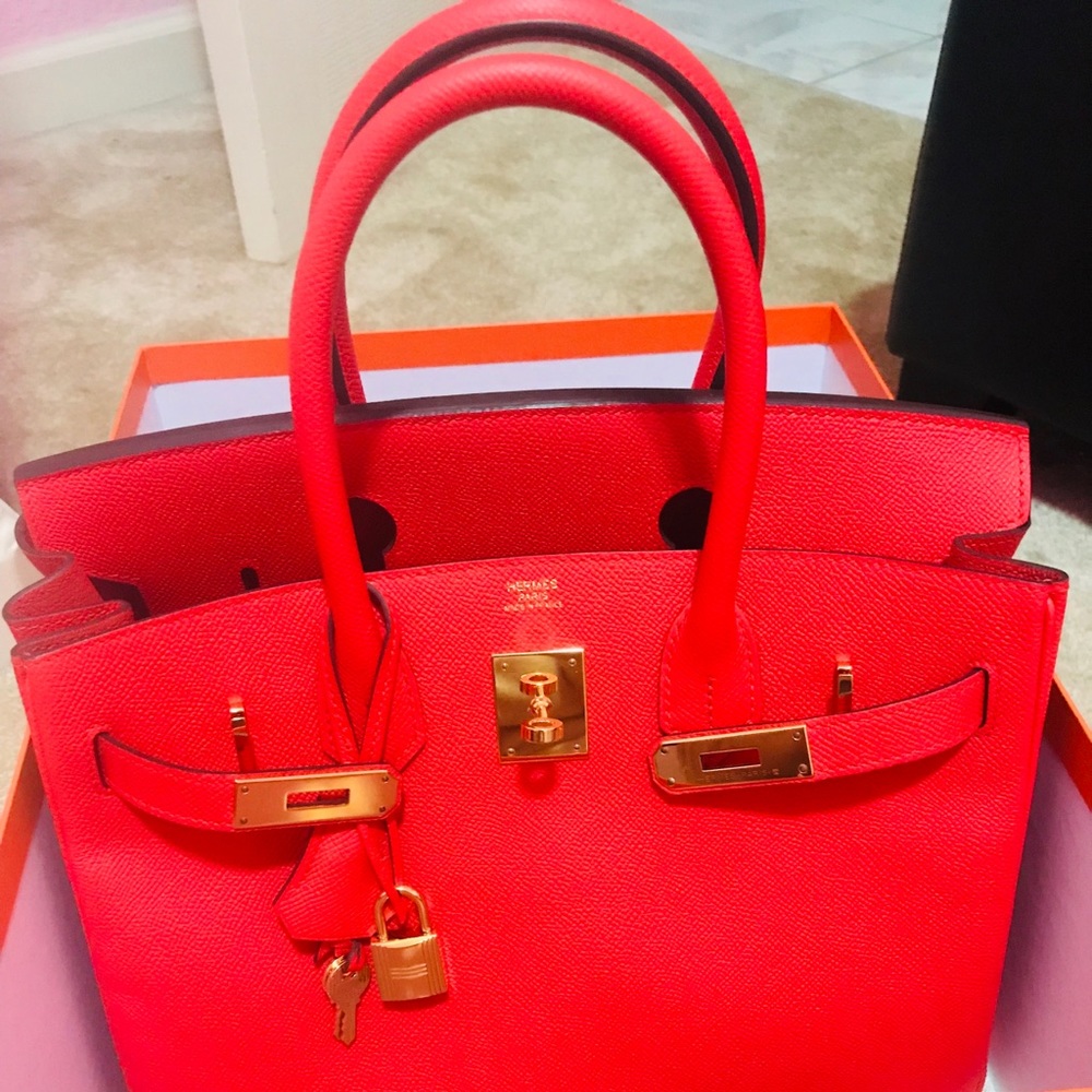 Hermes Birkin 30 Rouge Tomato Epsom Gold Hardware